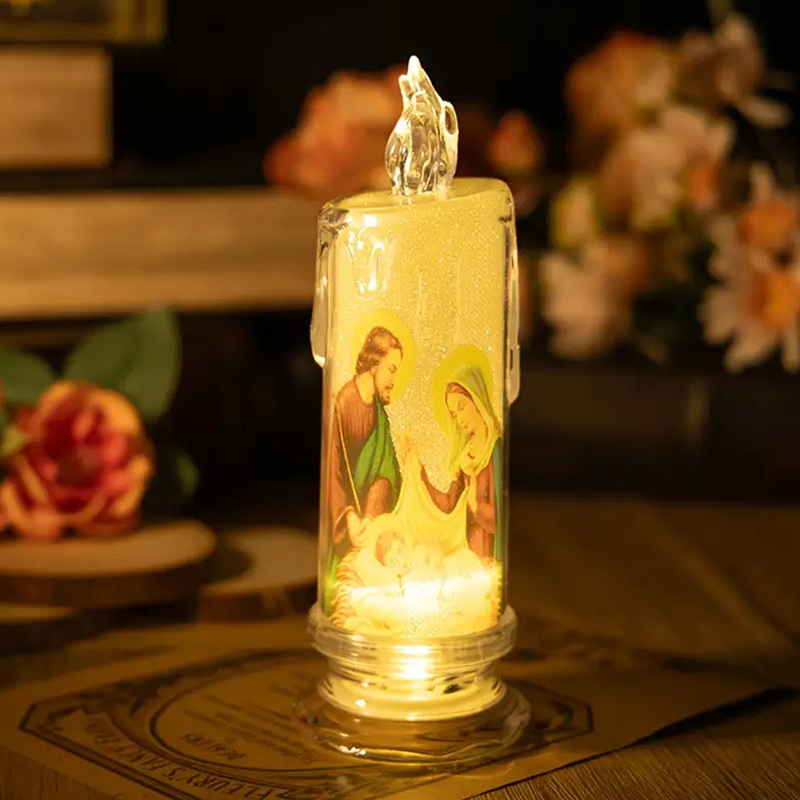 Jesus Virgin Christ LED Candle - Desk Setup Lamp ulasan dan harga