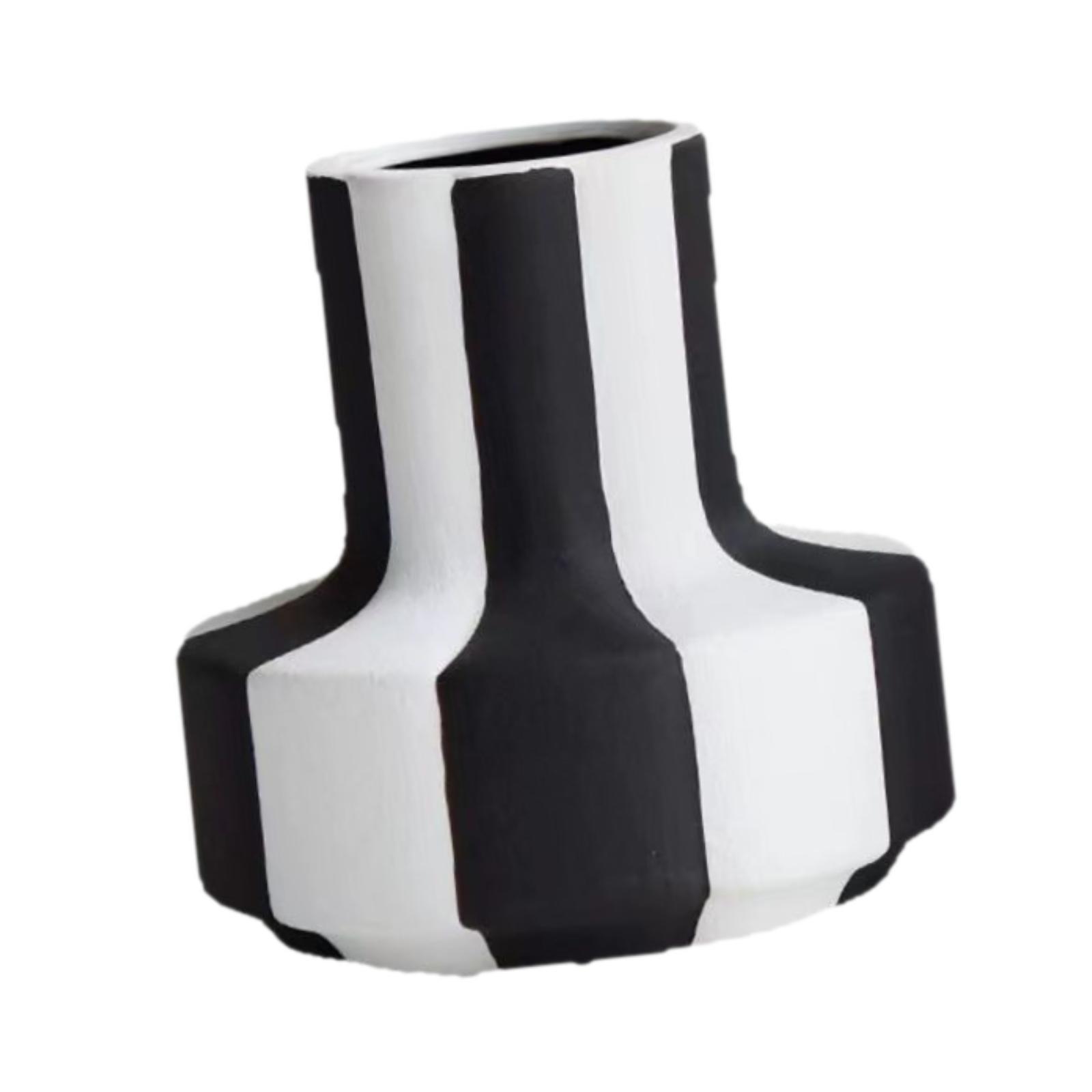 Elegant Black White Stripe Pla - Desk Setup Minimalist ulasan dan harga